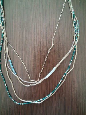 Women's necklace used, multicolored