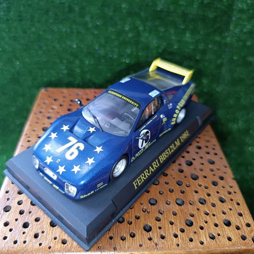 Ferrari BB512 LM 1981 1:43 collectible racing model with display base