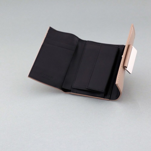 By Far women's wallet new, beige, genuine leather
