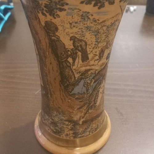 Vintage vase new, Italian porcelain with gold trim