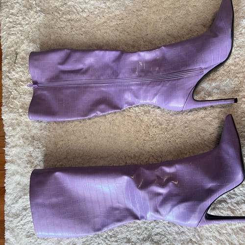 Envie Shoes knee-high boots new, purple, size 37