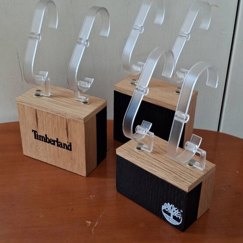 Timberland watch stands like new, set of three, black and beige