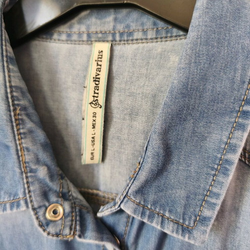 Stradivarius denim shirt like new, blue, size M