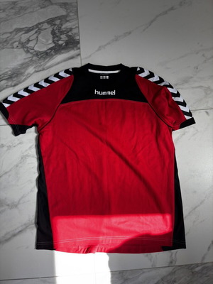 Hummel short-sleeve shirt size XL new, black and red