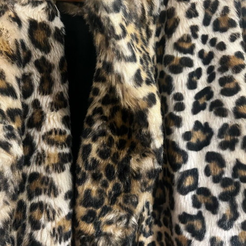 Animal Print Fur Coat Trilogy like new, brown