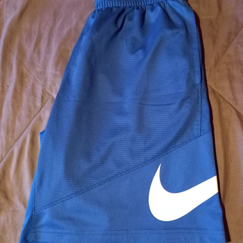 Nike men's athletic shorts used, blue, size Large