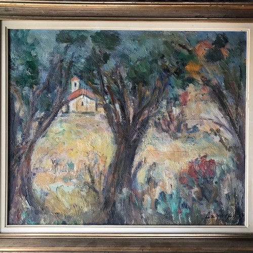 Painting by Maria Dafnomili oil on hardboard like new