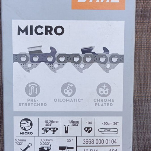 Stihl 08s Chainsaw Chain new, 60 drive links