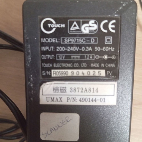 Touch AC Adapter 12V 1.2A SP9715C-D used