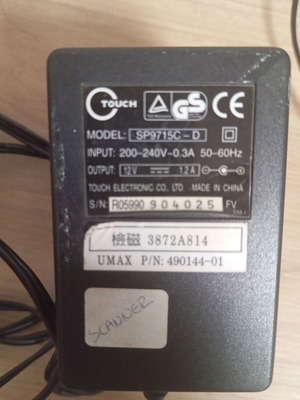 Touch AC Adapter 12V 1.2A SP9715C-D used