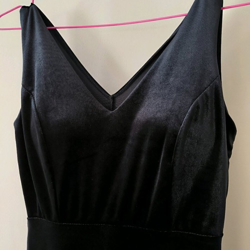 Long velvet dress new, black, size M