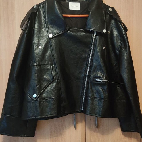 Jacket Δερματίνη Μαύρο oversized biker καινούργιο