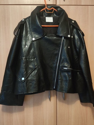 Jacket Δερματίνη Μαύρο oversized biker καινούργιο