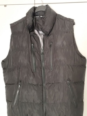 Men's black padded sleeveless jacket XXL