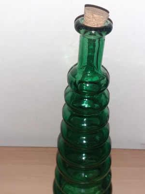 Glass decorative used for liqueur with cork lid