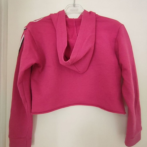 SmileyWorld Fuchsia Cropped Hoodie with Reversible Sequins like new, 140 cm
