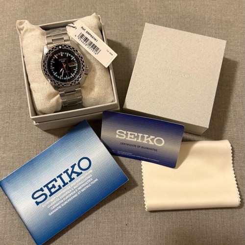 Seiko 5 Sports SRPK67K1 Black & White Checker Flag Special Edition New