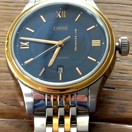 Oris Clasic Date 733-7719 Blue men's watch like new, automatic, sapphire crystal