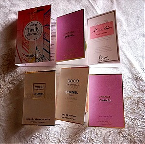 Σετ 6 perfume samples Hermes Chanel Dior
