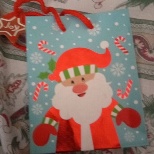 Christmas gift bag with Santa Claus design new