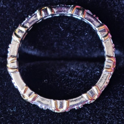 925 Silver Ring new, size 16.5, gold and silver