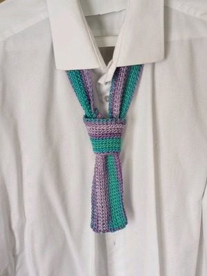 Knitted scarf-tie handmade made to order