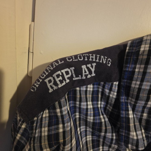Replay men's blue dress shirt, size M