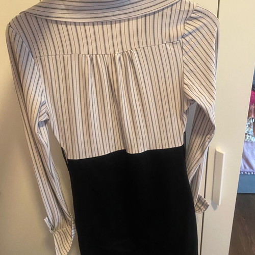 Elastic dress like new, size L, black and white