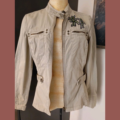 Ddp women's jacket used, cotton, beige, size S/M