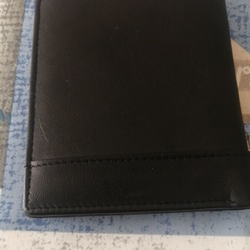 Rowallan leather card holder new, black, 6 card slots