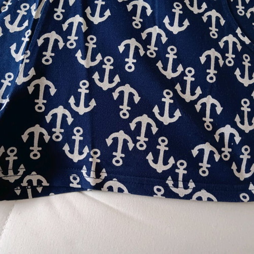 ASOS strapless beach romper like new, blue with white anchors