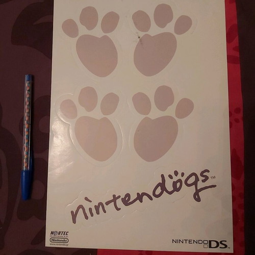 Nintendogs Sticker A4 Size Like New