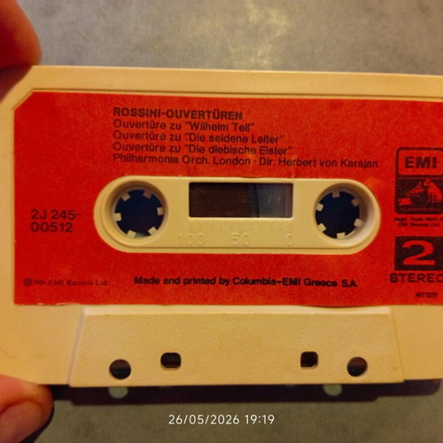 Classical music cassette tapes used, EMI 1961 and 1968 productions