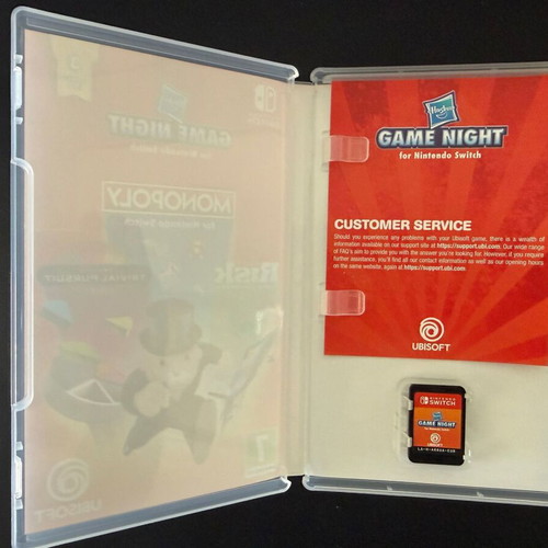 Hasbro Game Night Nintendo Switch like new, Monopoly, Risk, Trivial Pursuit