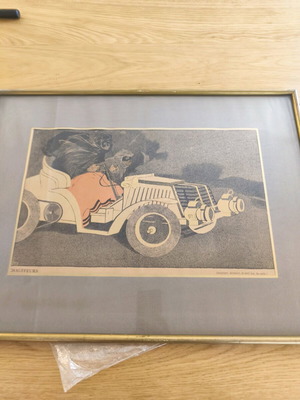 French lithograph in frame like new