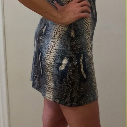 Snake Print Backless Dress like new, sizes S/M
