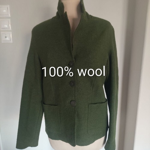 Rossopuro green jacket 100% wool new, size M