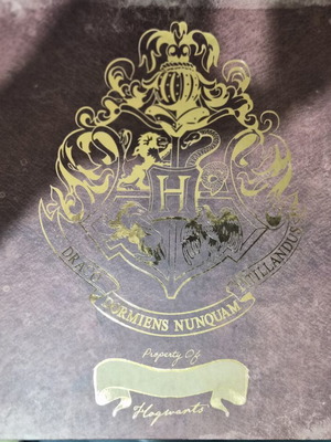Harry Potter Keepsake Box stationery set used, includes A5 notebook and themed pens