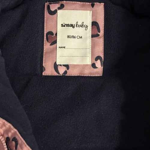 Sinsay baby winter jumpsuit size 80/86 pink blue