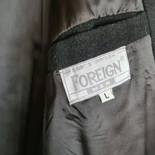 Foreign men's coat like new, black, size L