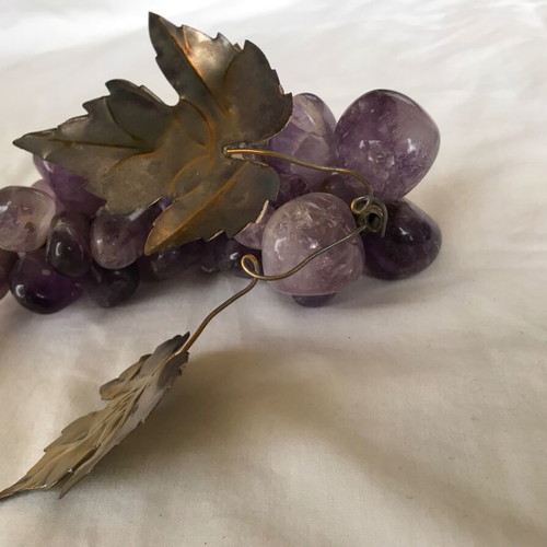 Decorative amethyst grape cluster used antique