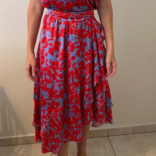 Mix & Match Soraya Dress like new, floral blue and red, size S