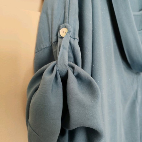 Celestino asymmetrical blouse like new, blue, one size