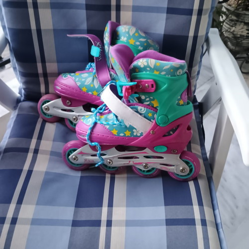 Xspot Kids Roller Skates size 31-33, like new, colorful