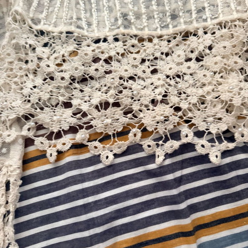 Zara top like new, small, white and beige