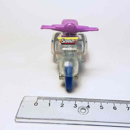 Plastic toy scooter used with scratches