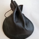 Leather pouch like new, black