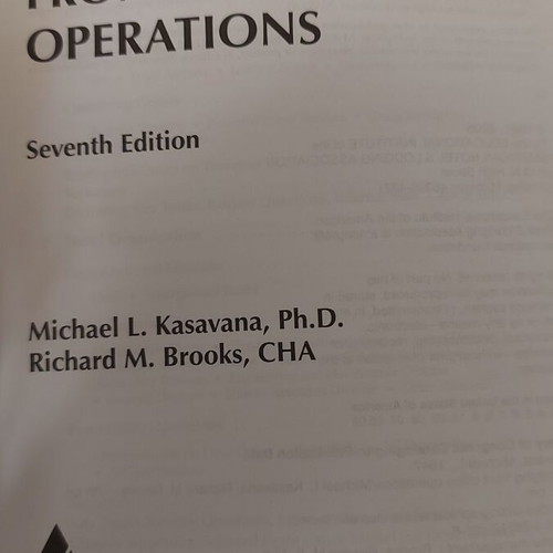 Managing Front Office Operations 7th Edition like new, English