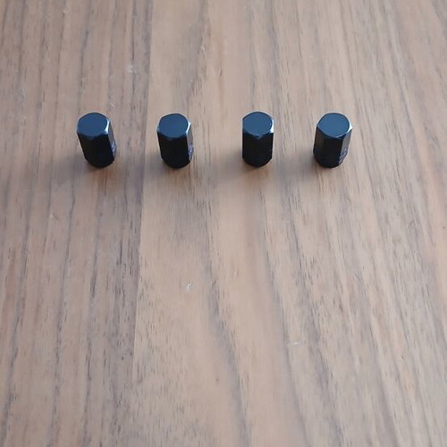 Valve Caps Set of 4 New, Aluminum Alloy, Black