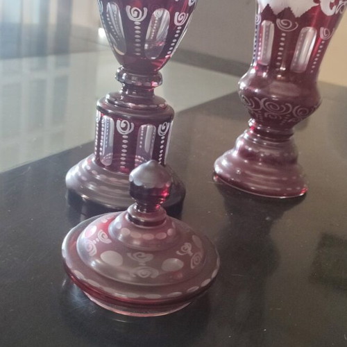 Egermann Bohemian Crystals handmade, like new, 1950s